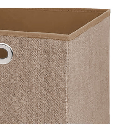 Panier de rangement cube taupe 31x31x31cm