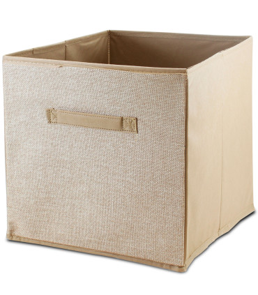 Panier de rangement cube jute 31x31x31cm