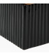 Salt Conservation Pot black ceramic and bamboo 11x11x11cm