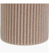 Porte brosse à dents en résine beige stries 7x7x10cm