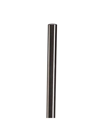 Brosse WC en résine beige stries et métal 9.5x9.5x37cm
