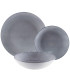 Set of 18 plates blue stripes