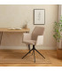 Fauteuil de bureau pivotant tissu beige 60.5x57.5x87cm