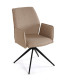 Fauteuil de bureau pivotant tissu beige 60.5x57.5x87cm
