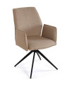 Desk armchair beige tissue 60.5x57.5x87cm