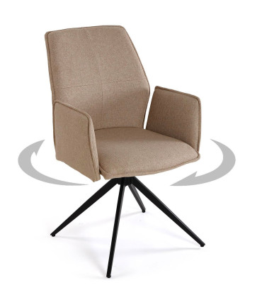 Wood and white Armchair 70x62x79cm