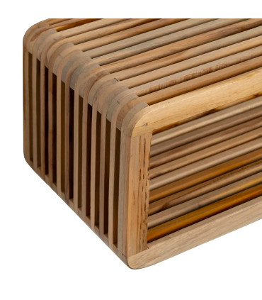 Étagère murale en bois de teck 80x21x20cm