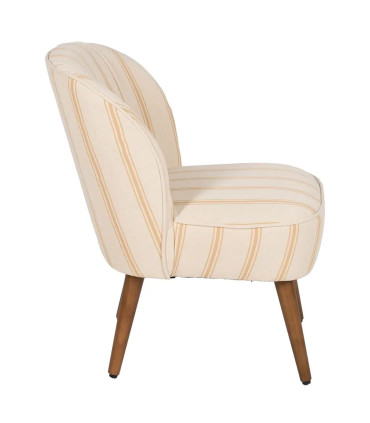 Armchair beige and yellow stripes 54x64x73cm