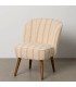 Armchair beige and yellow stripes 54x64x73cm