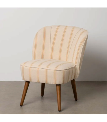 Armchair beige and yellow stripes 54x64x73cm