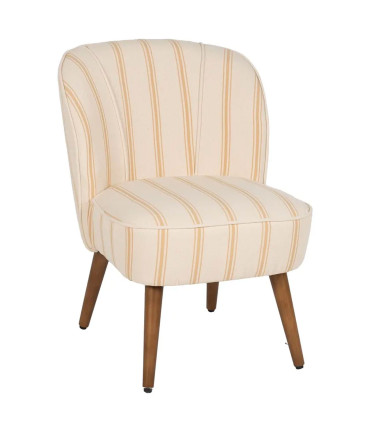 Armchair beige and yellow stripes 54x64x73cm