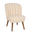 Armchair beige and yellow stripes 54x64x73cm