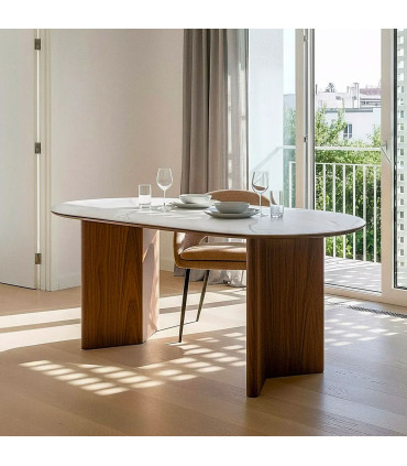 Design table ceramic and wood 180x90x76cm