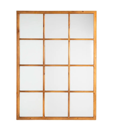 Miroir fenêtre bois 90x3x120cm