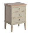 Bedside Table Wood beige 50x38x72cm