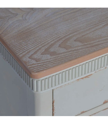 Bedside Table Wood beige 50x38x72cm