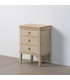 Bedside Table Wood beige 50x38x72cm