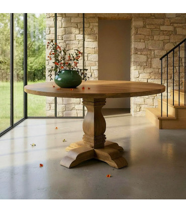 Round table mango wood 150x150x76cm