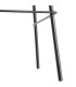 Tabouret de bar vintage similicuir camel et métal noir 47x47x103cm