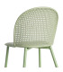 Chaise verte effet cannage 51x46x80cm