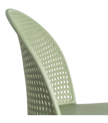 Chaise verte effet cannage 51x46x80cm