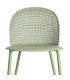 Chaise verte effet cannage 51x46x80cm