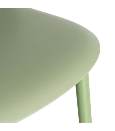 Chaise verte effet cannage 51x46x80cm