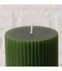 Bougie ronde large verte classique 6x6x10cm