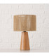Lampe à poser bois et corde 22.5x22.5x34cm