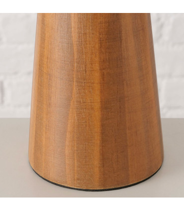 Lampe à poser bois et corde 22.5x22.5x34cm