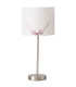 Lampe à poser en métal et abat-jour tissu motif cerf 18x18x40cm