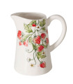 Water Pitcher ceramic strawberries 1.25L