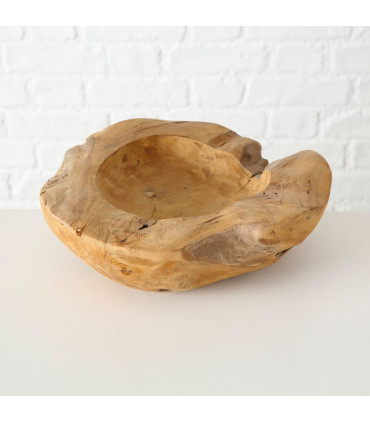 Vide-Poche déco en teck naturel 30x30x9cm