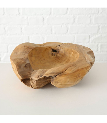 Vide-Poche déco en teck naturel 30x30x9cm