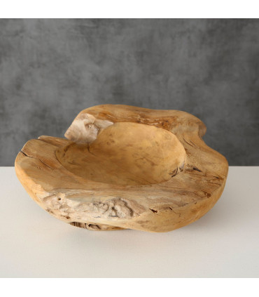 Vide-Poche déco en teck naturel 30x30x9cm