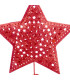 Cimier de sapin de noël étoile métal rouge 12x4x16cm