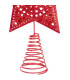 Cimier de sapin de noël étoile métal rouge 12x4x16cm