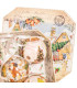 Coffret de 5 boules de Noël rétro - 7.5cm