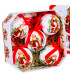 Set of 5 Christmas Balls retro - 7.5cm
