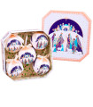 Set of 5 Christmas Balls retro - 7.5cm