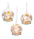 Set of 3 Christmas Balls glass with light - 6cm