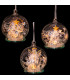 Set of 3 Christmas Balls glass with light - 6cm