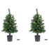 Set de 4 éléments LED déco extérieure de Noël guirlande, sapin et couronne