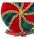 Décoration sapin de noël sucette tissu 8.5x1.5x24cm