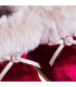 Christmas Tree Decoration red velvet 12x3x12cm