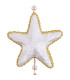 Christmas Tree Decoration star white velvet 5x5x9cm
