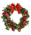 Synthetic Advent Wreath LED 40x40x15cm