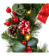 Couronne de l'Avent LED décoration Noël Houx 40x40x15cm