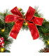 Couronne de l'Avent LED décoration Noël Houx 40x40x15cm