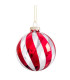 Set de 3 boules de Noël en verre doré, rouge, argenté 6x6x6cm